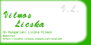 vilmos licska business card